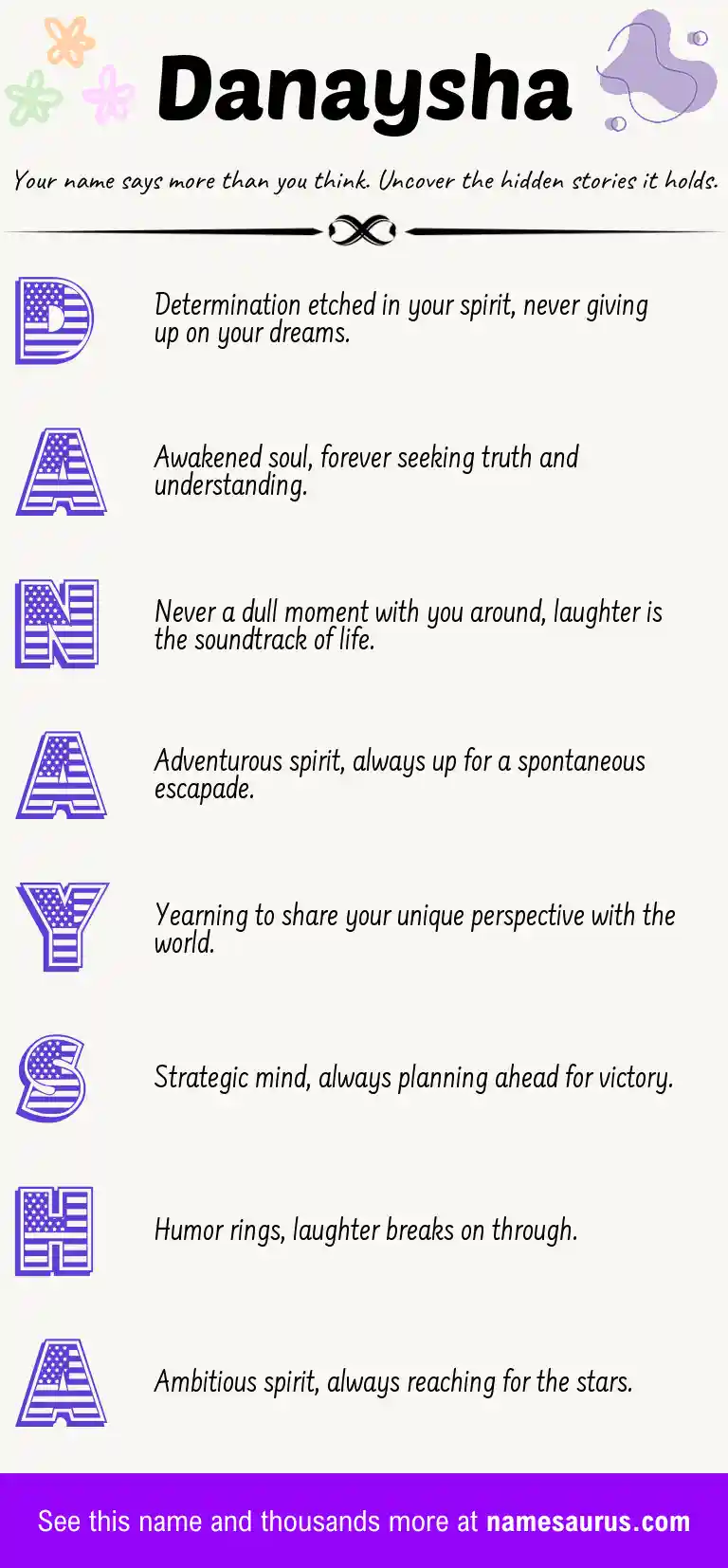 Acrostic poem about Danaysha.