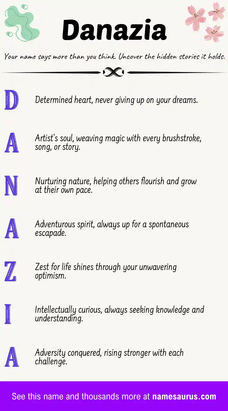 Acrostic poem about Danazia.