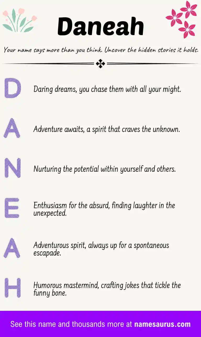 Acrostic poem about Daneah.