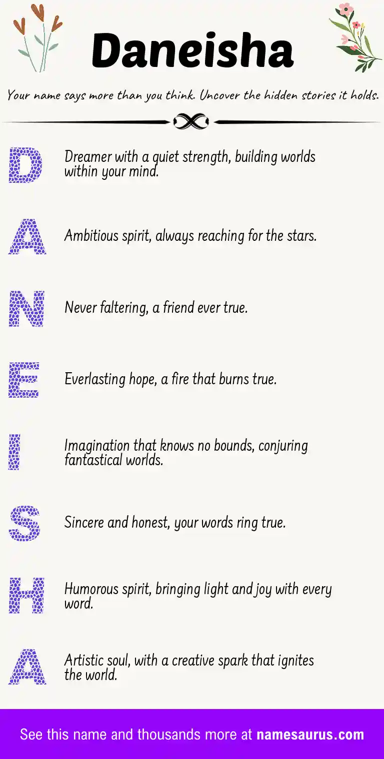 Acrostic poem about Daneisha.