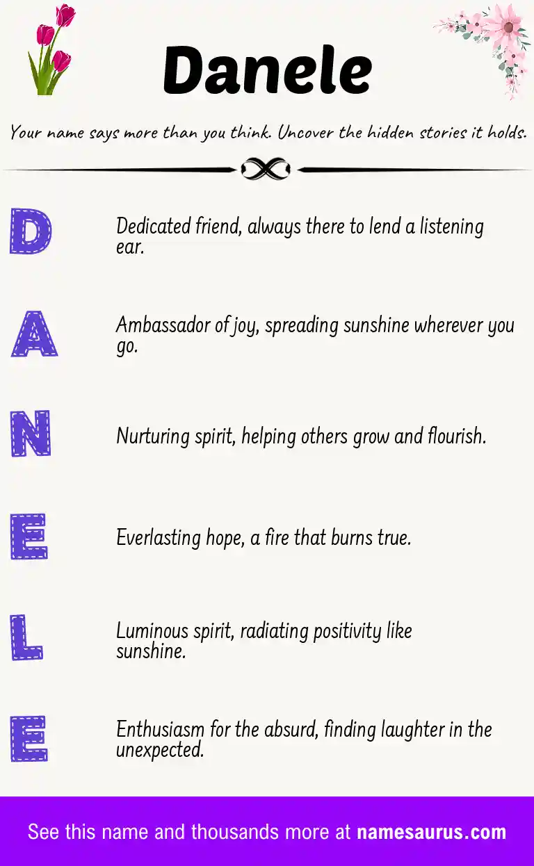 Acrostic poem about Danele.