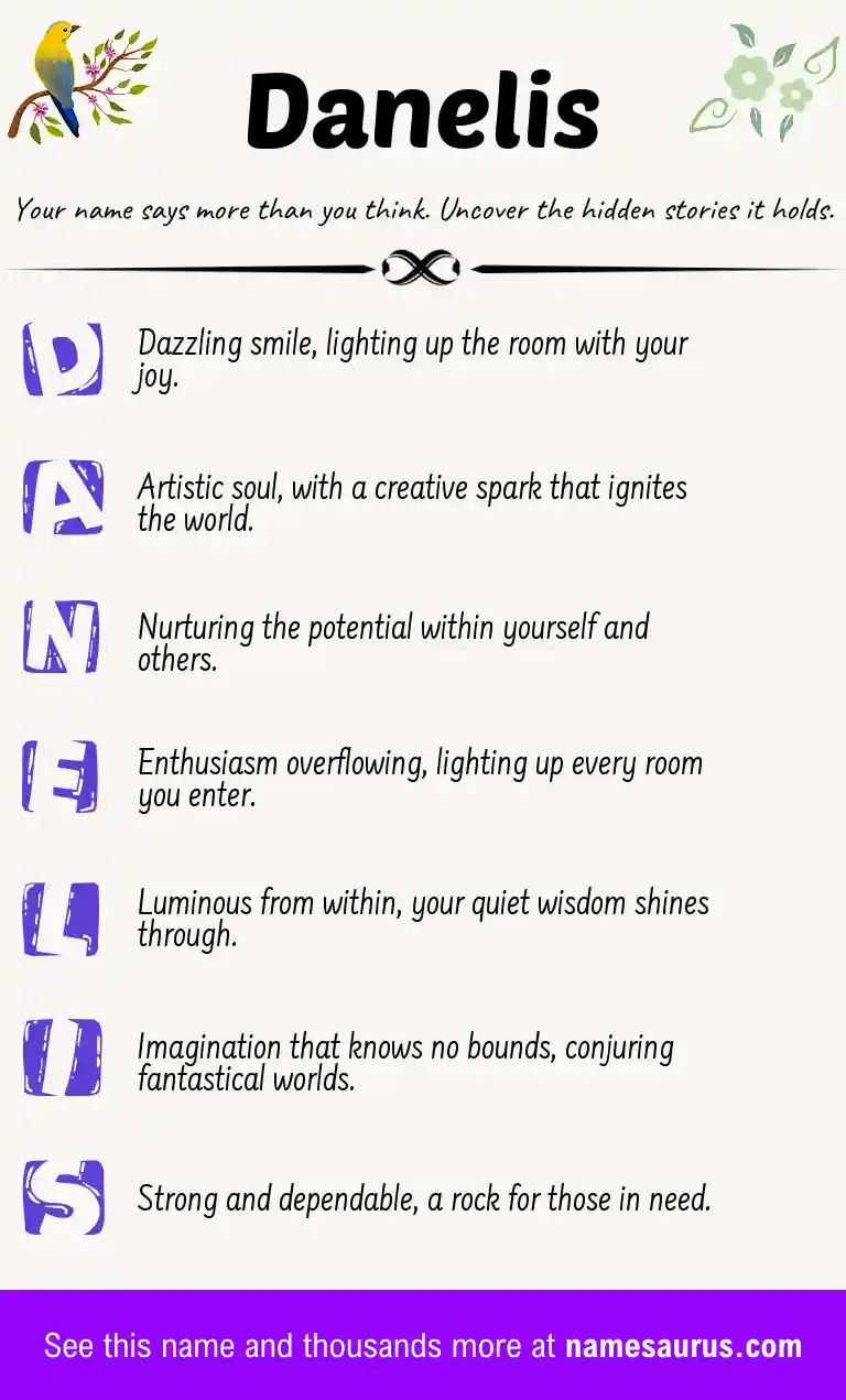 Acrostic poem about Danelis.