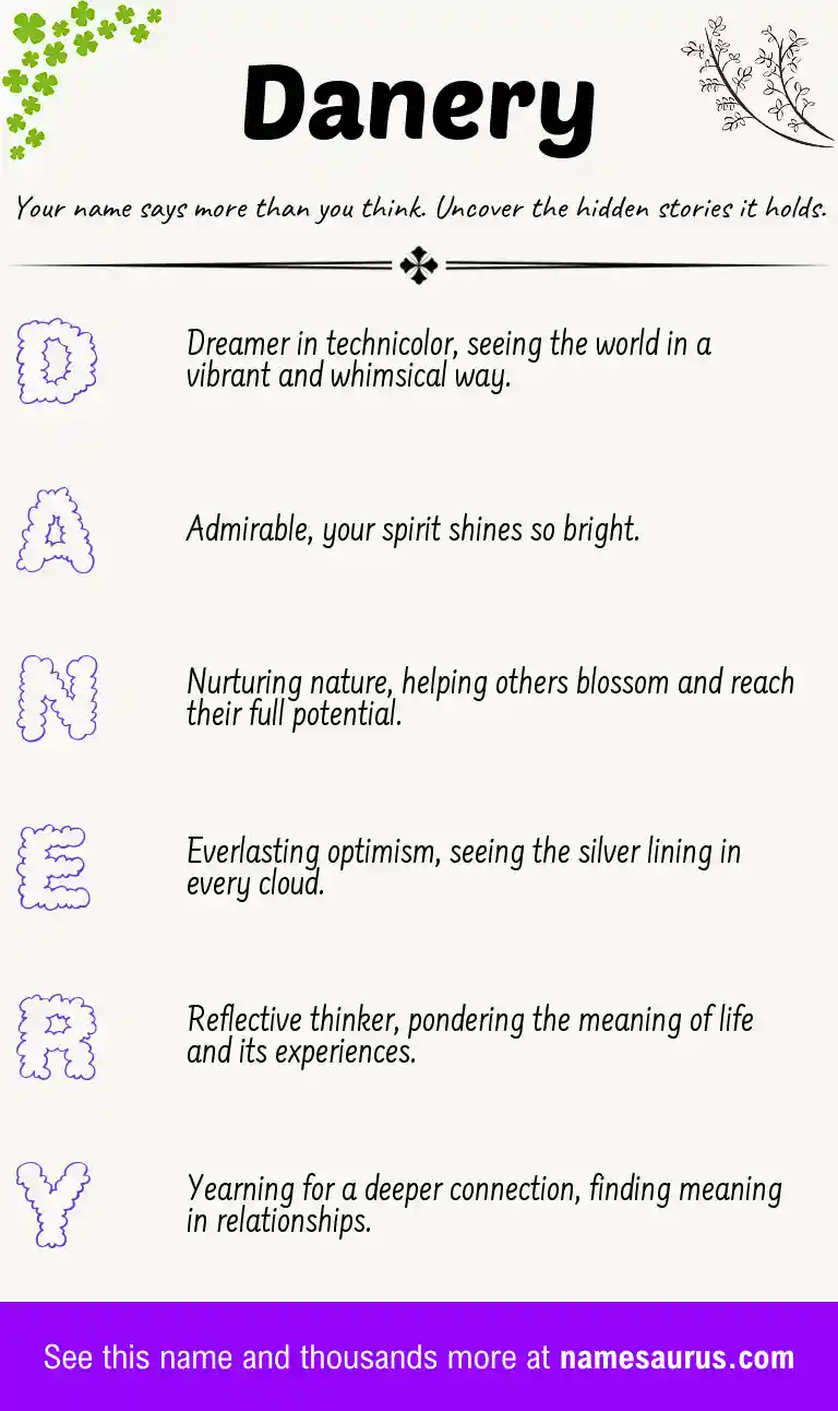 Acrostic poem about Danery.