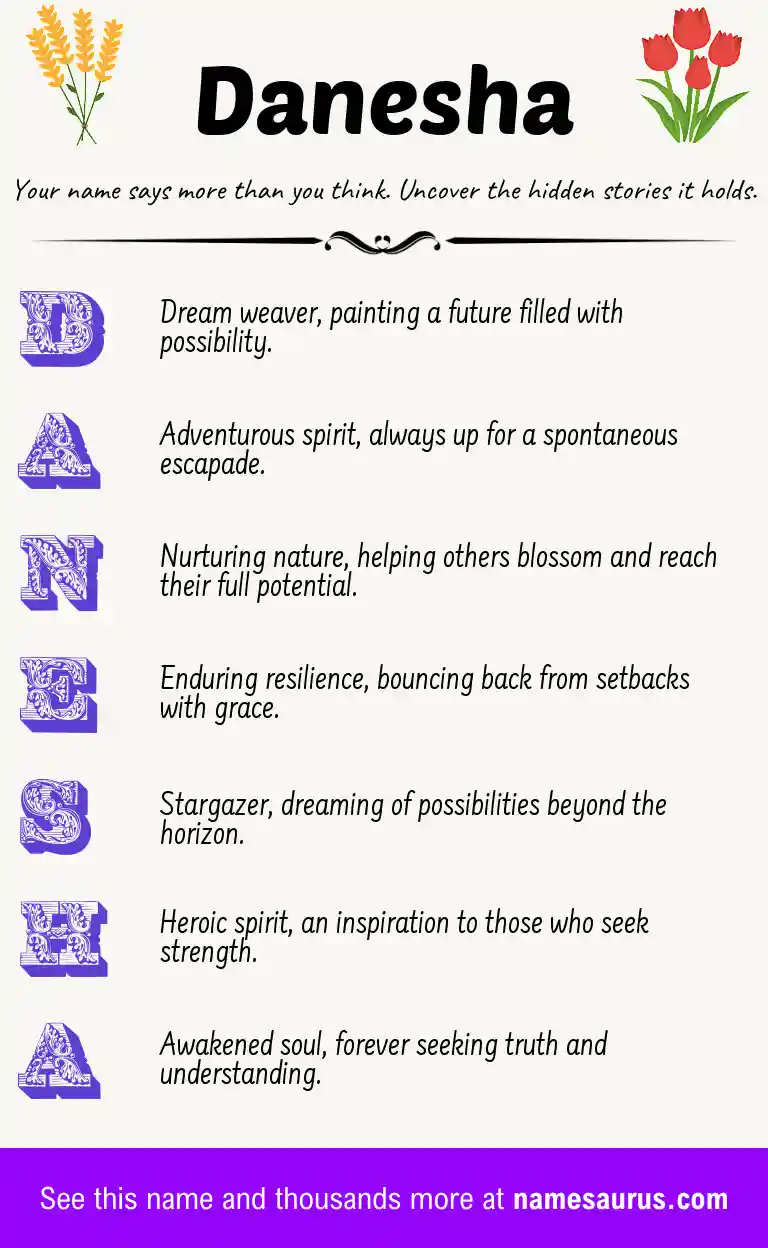 Acrostic poem about Danesha.