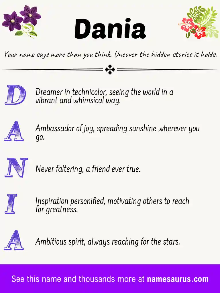 Acrostic poem about Dania.