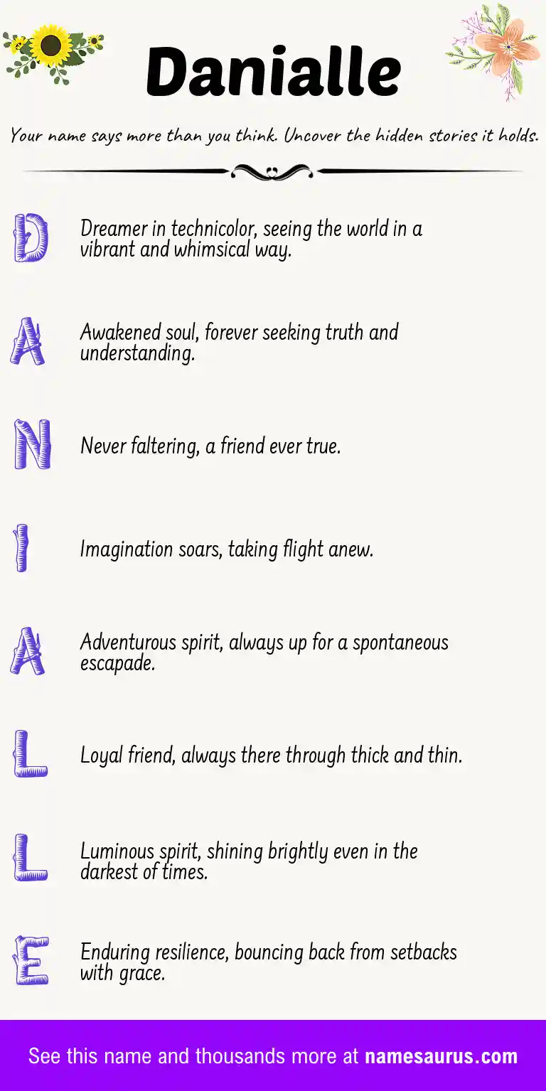 Acrostic poem about Danialle.