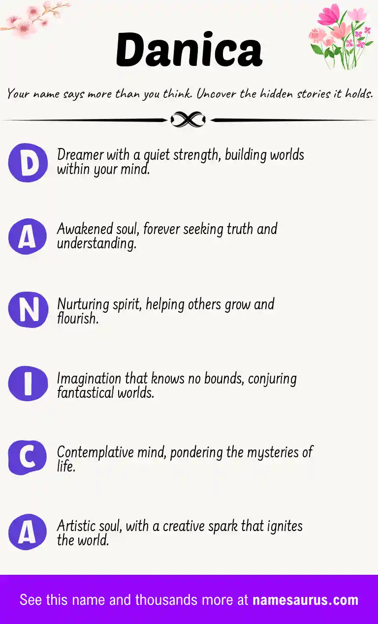 Acrostic poem about Danica.