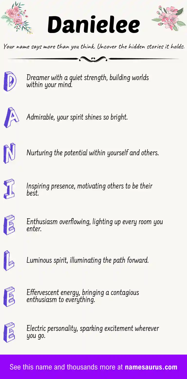 Acrostic poem about Danielee.