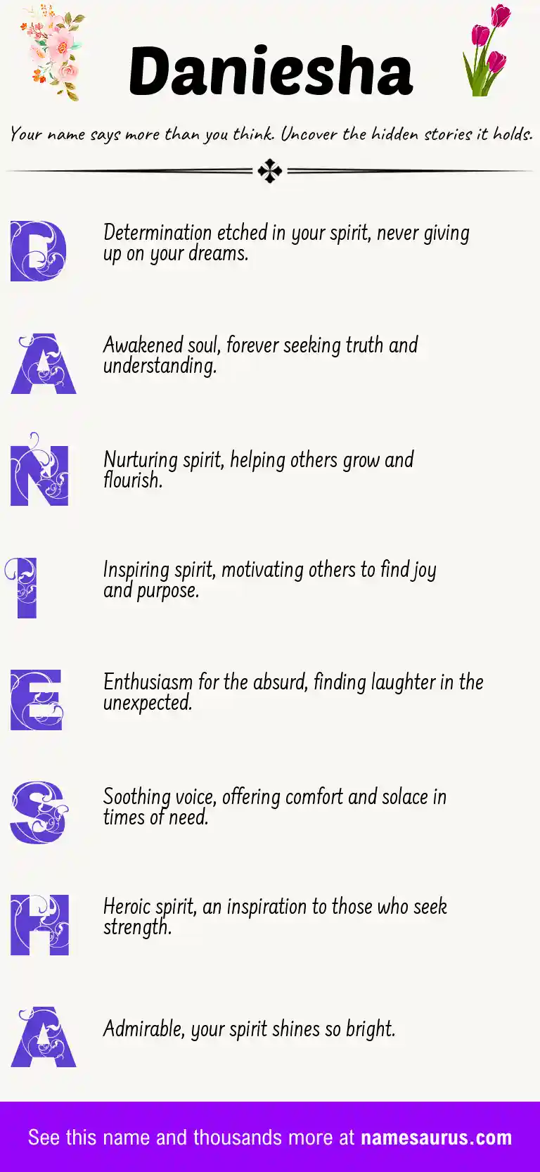 Acrostic poem about Daniesha.