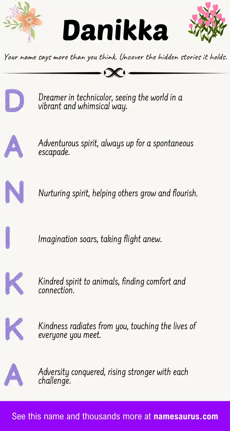 Acrostic poem about Danikka.
