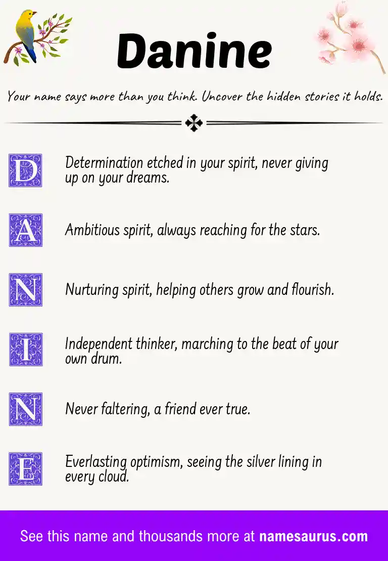 Acrostic poem about Danine.