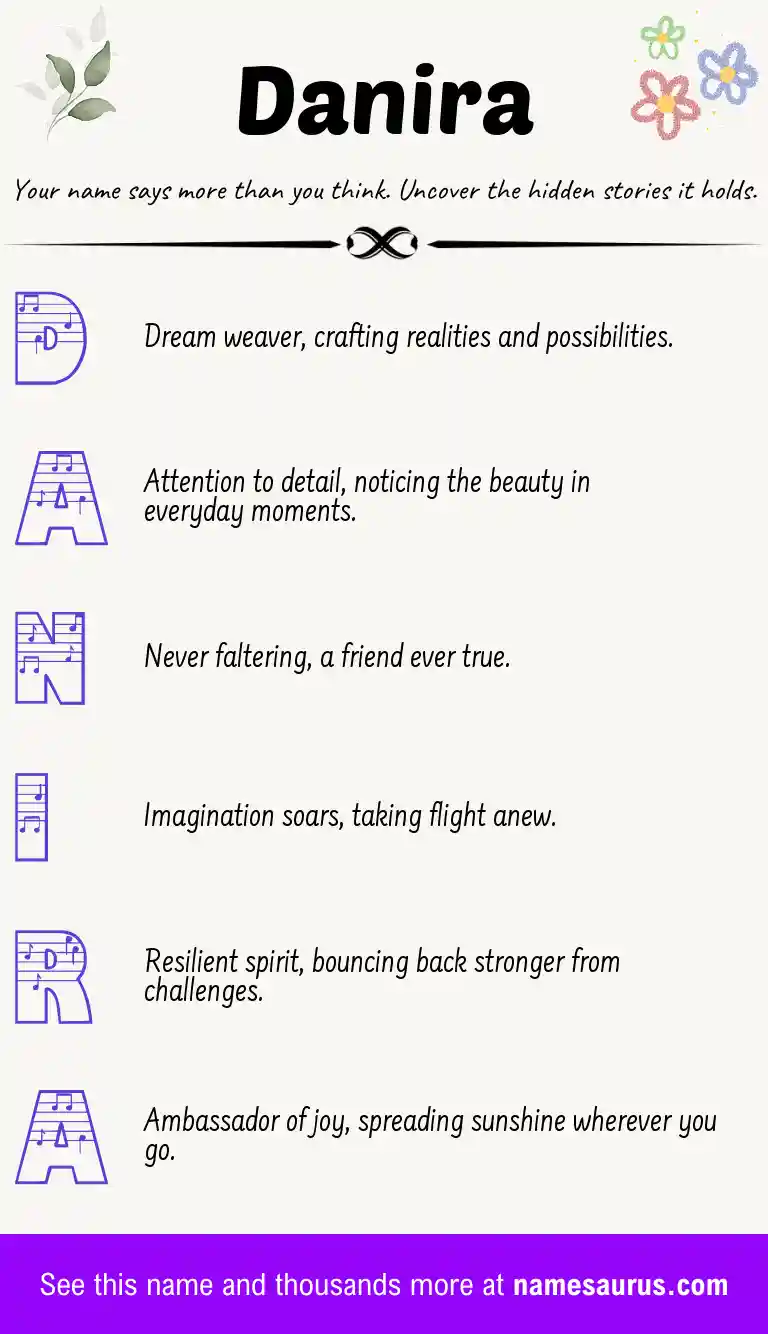 Acrostic poem about Danira.