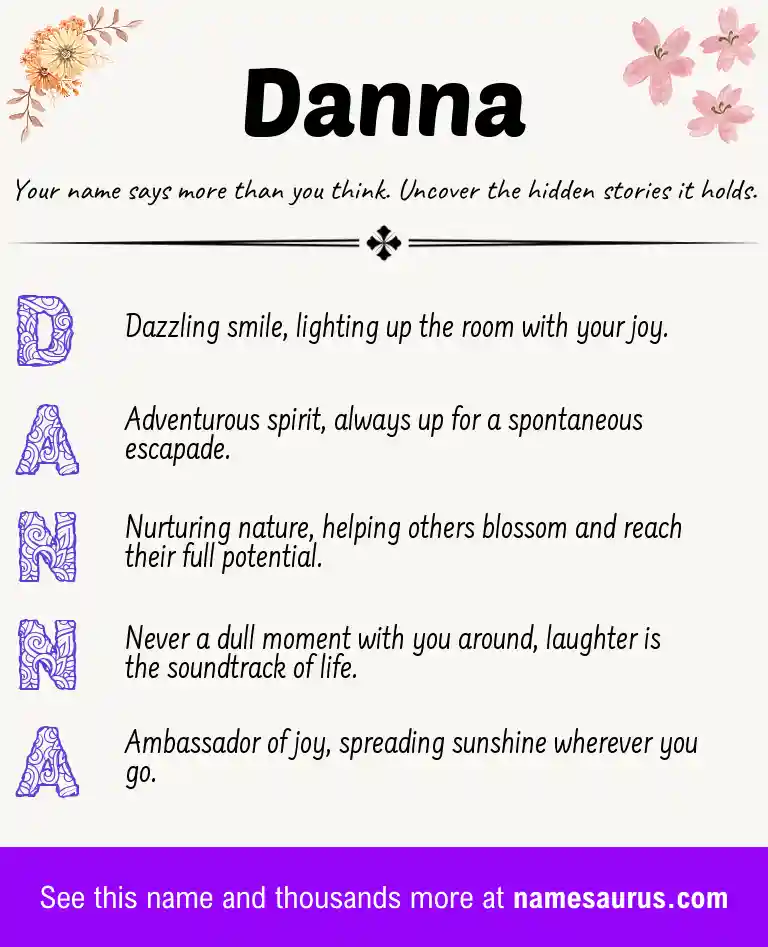 Acrostic poem about Danna.