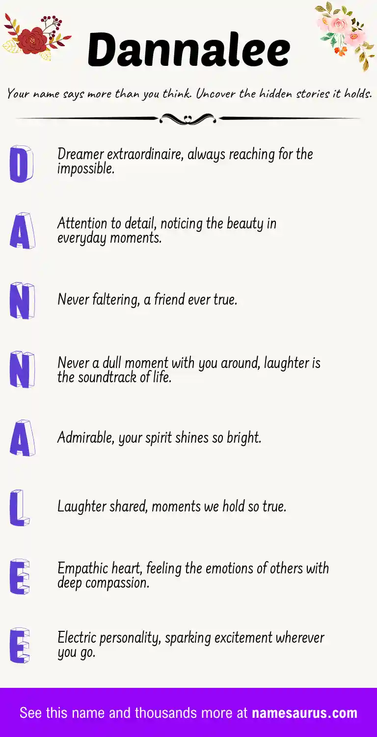 Acrostic poem about Dannalee.