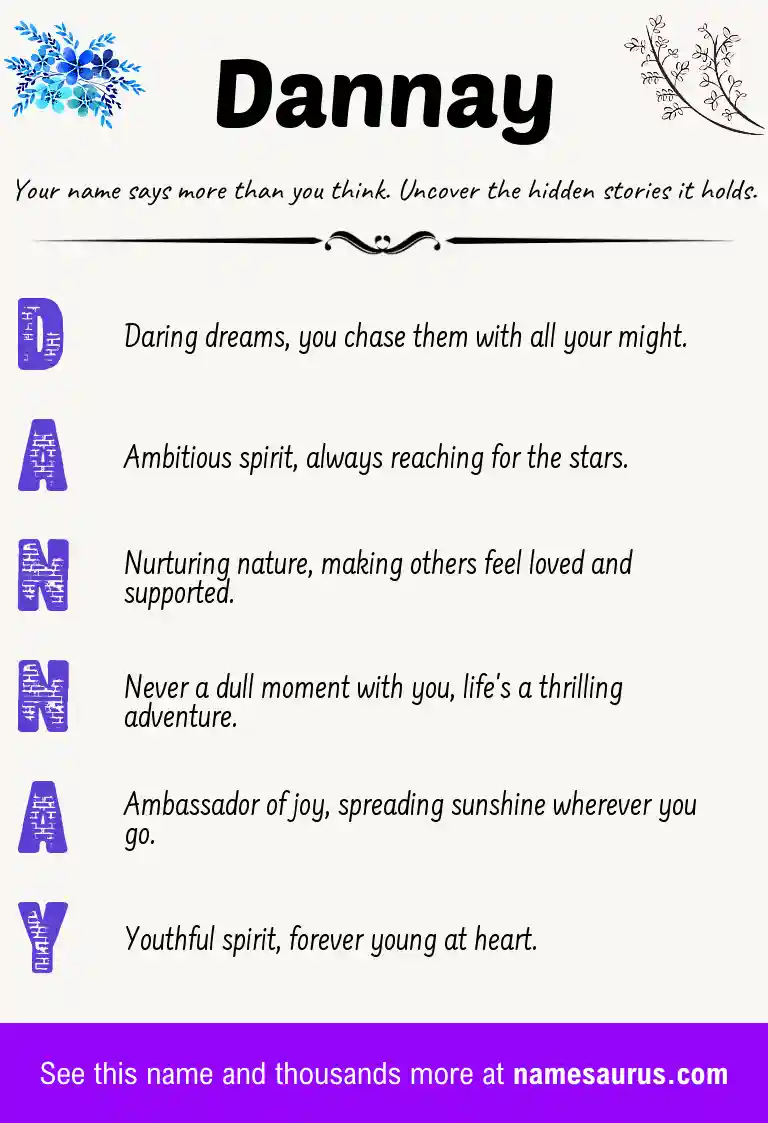Acrostic poem about Dannay.