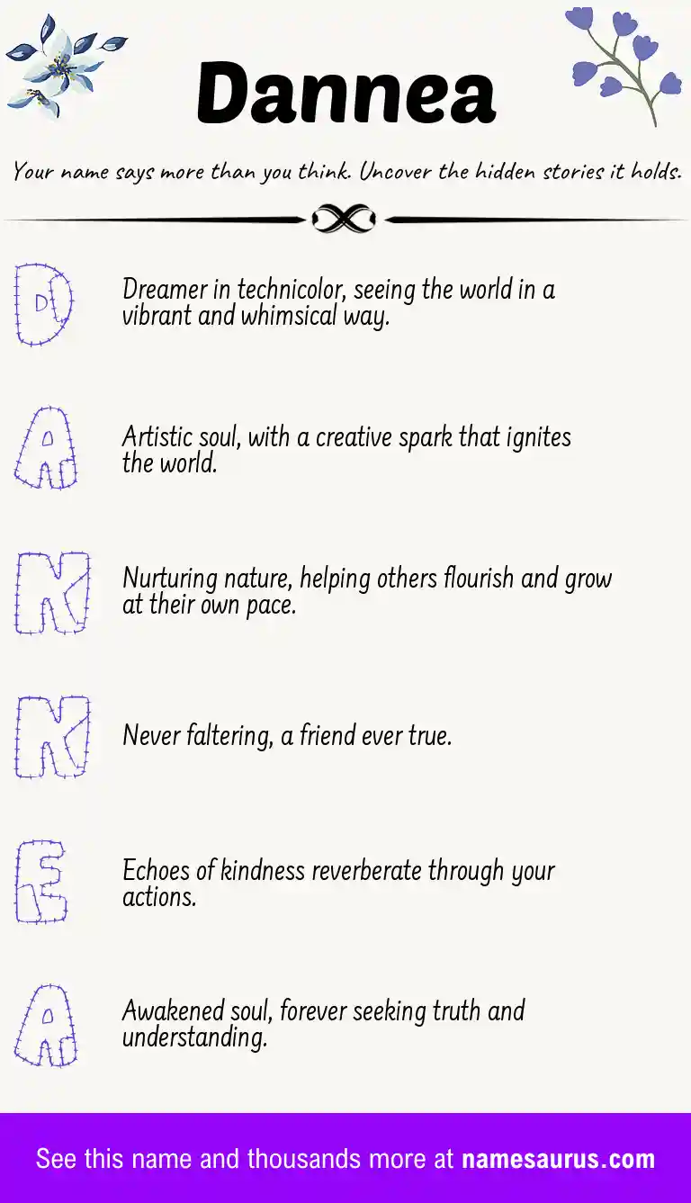 Acrostic poem about Dannea.