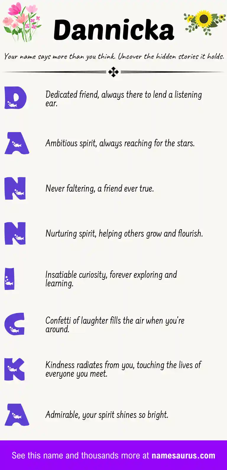 Acrostic poem about Dannicka.