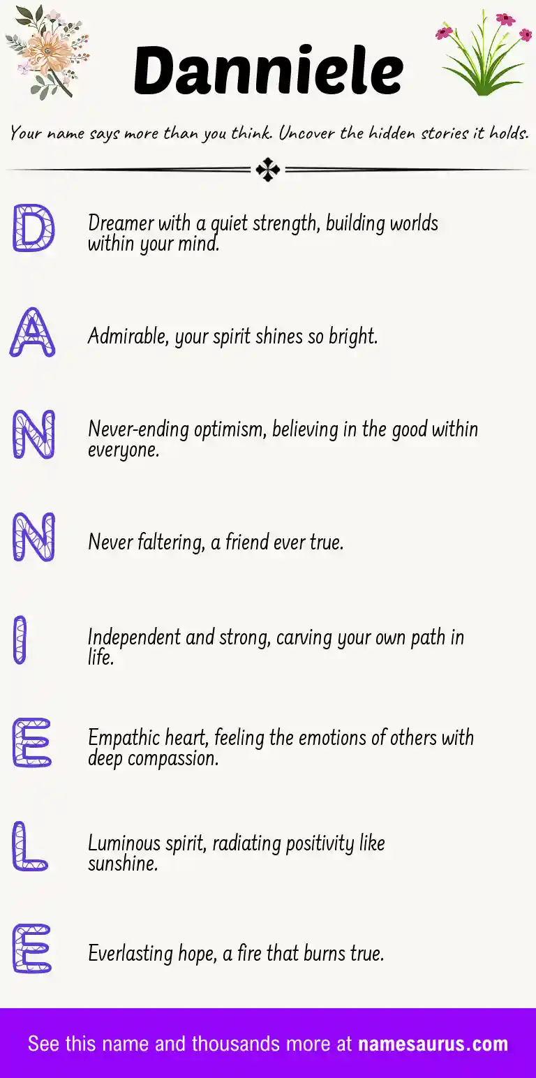 Acrostic poem about Danniele.
