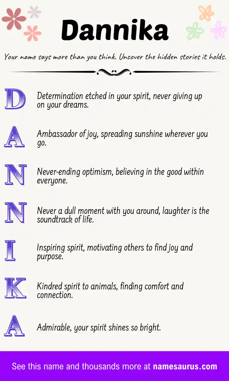 Acrostic poem about Dannika.