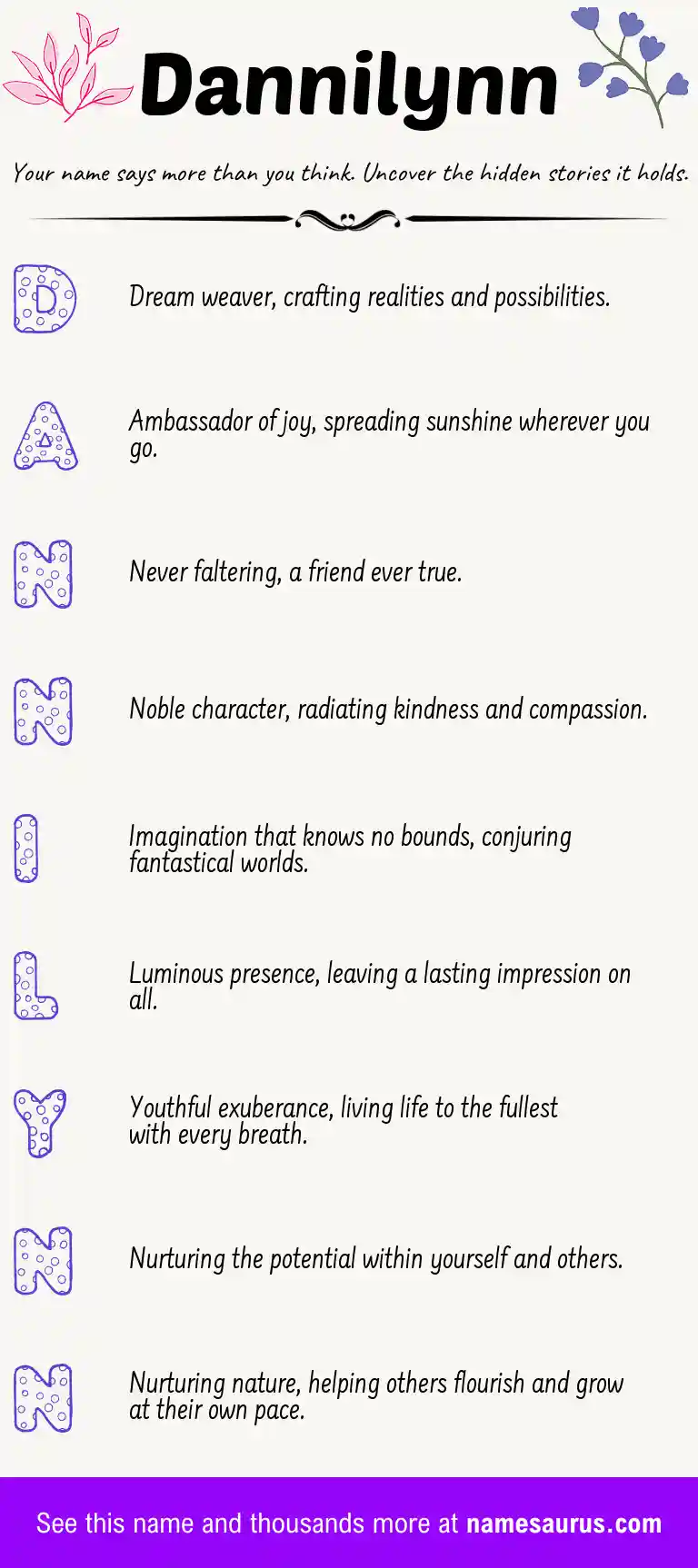 Acrostic poem about Dannilynn.