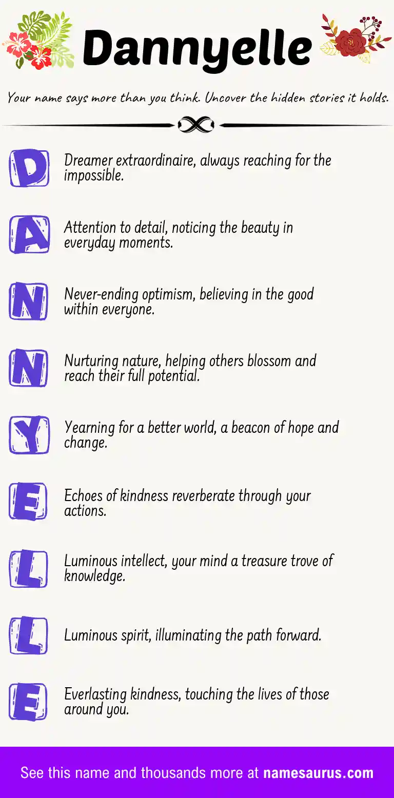 Acrostic poem about Dannyelle.