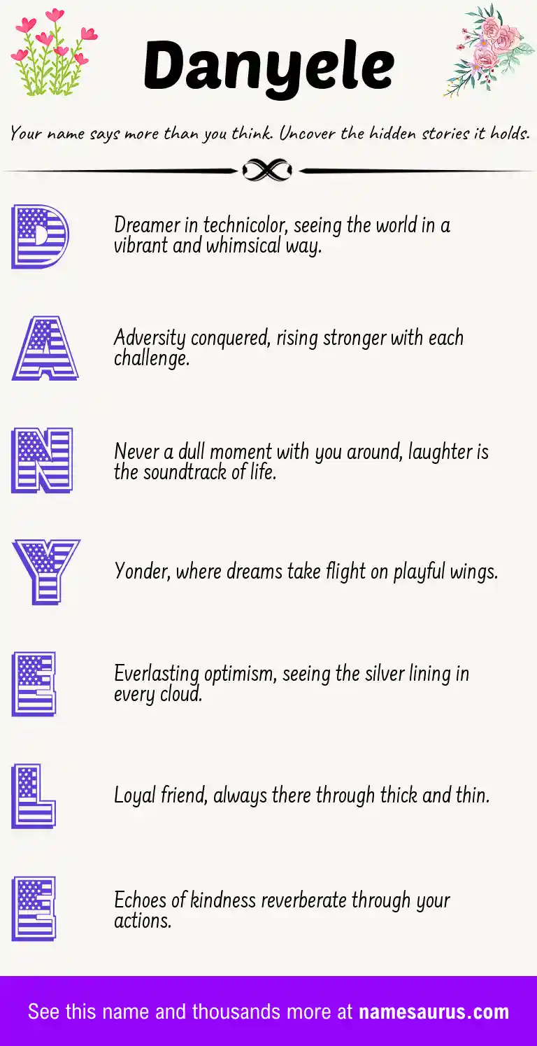 Acrostic poem about Danyele.