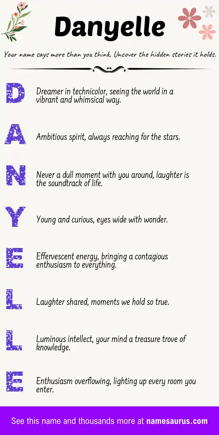 Acrostic poem about Danyelle.