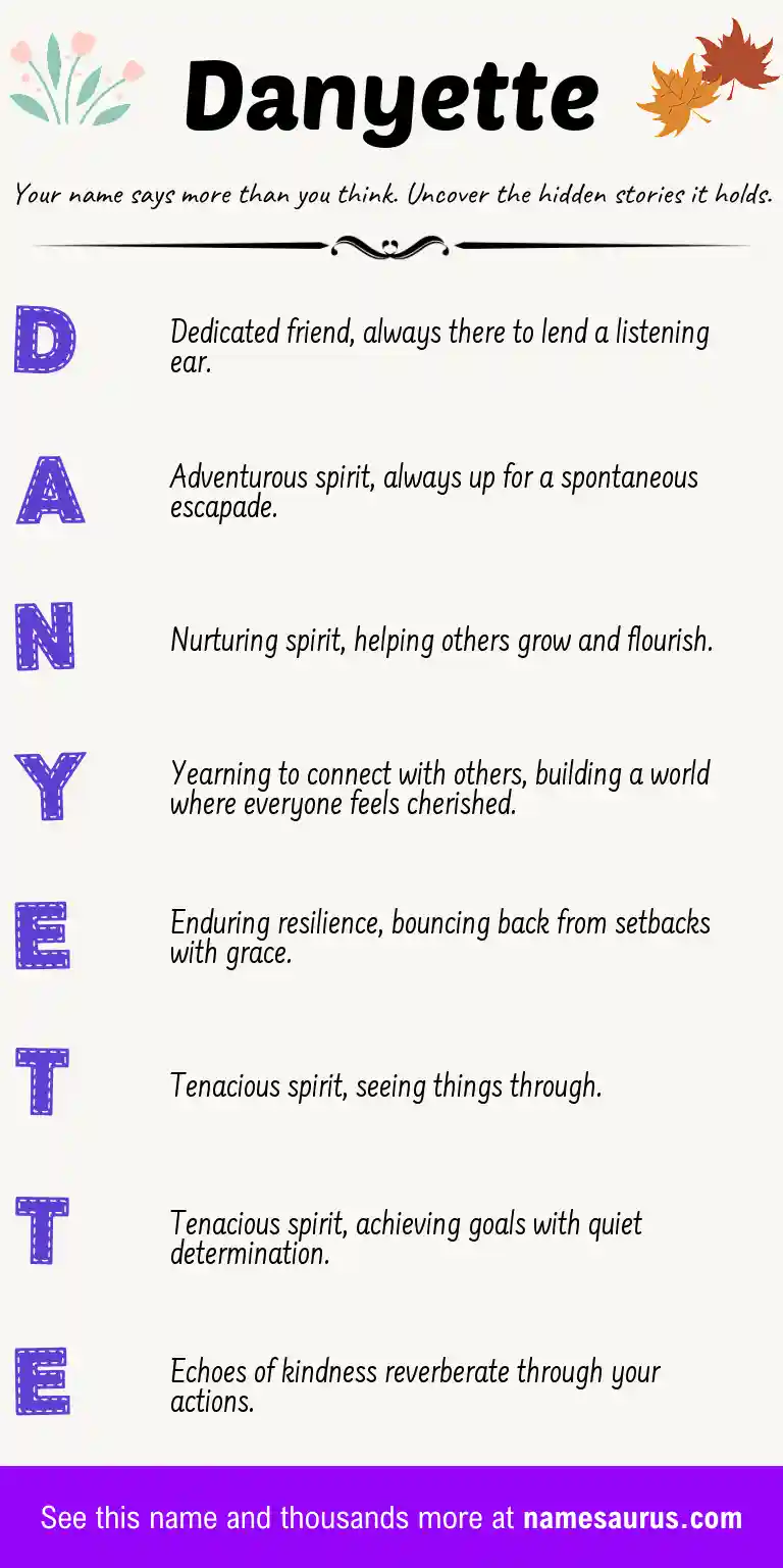 Acrostic poem about Danyette.