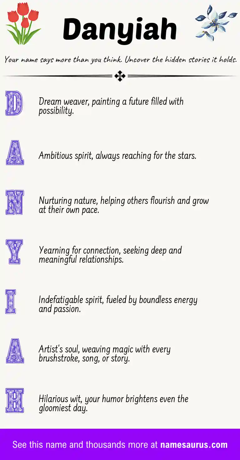 Acrostic poem about Danyiah.