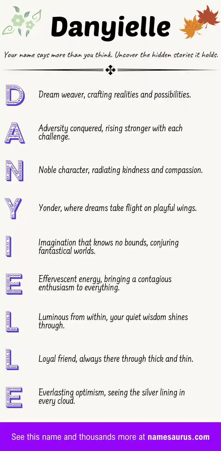 Acrostic poem about Danyielle.