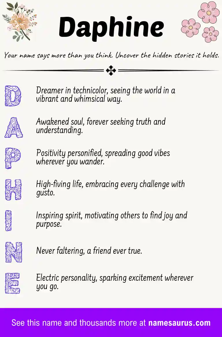 Acrostic poem about Daphine.