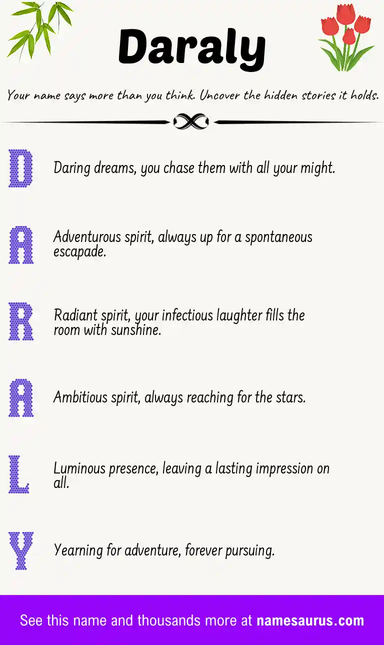 Acrostic poem about Daraly.