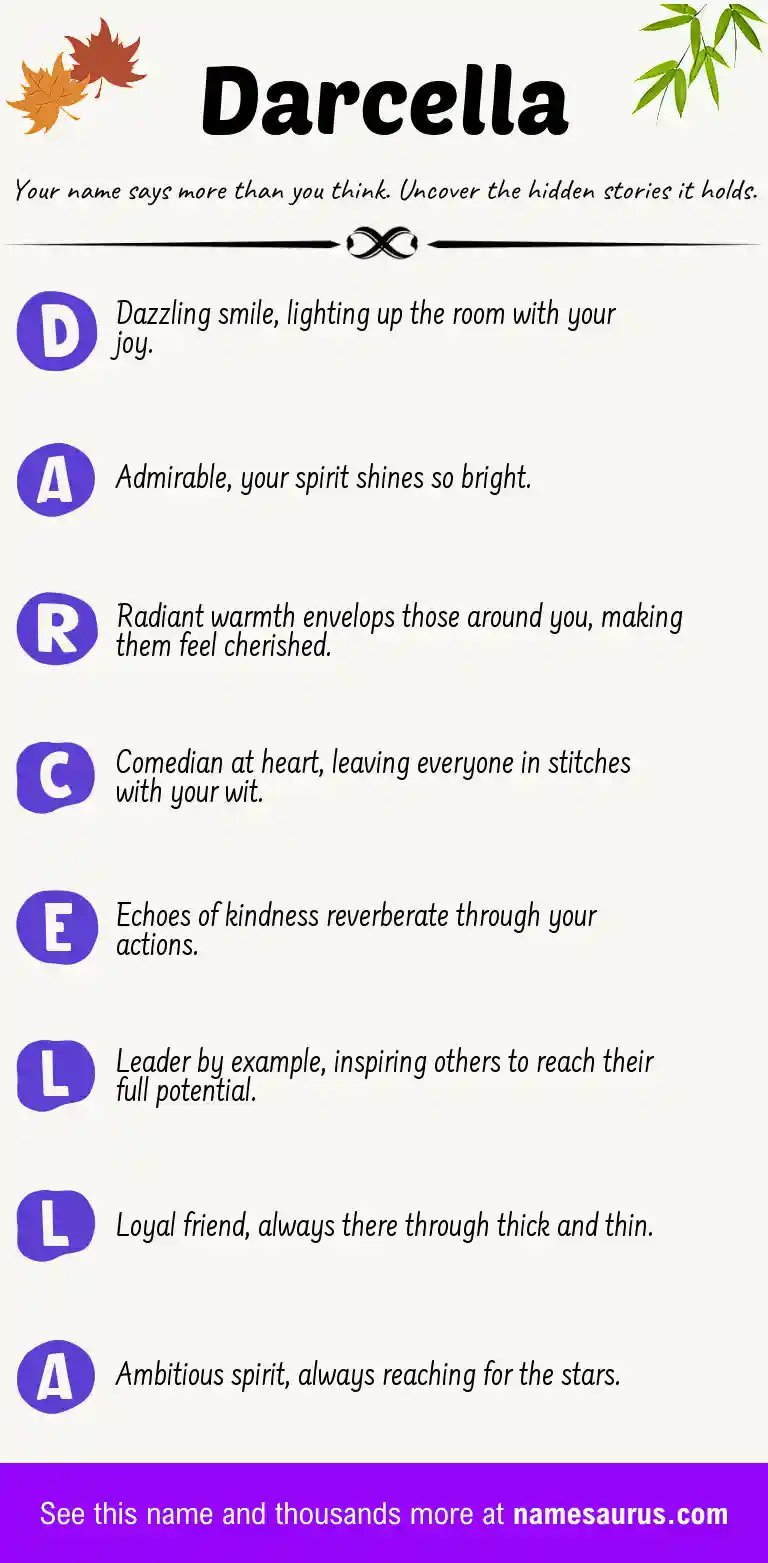 Acrostic poem about Darcella.