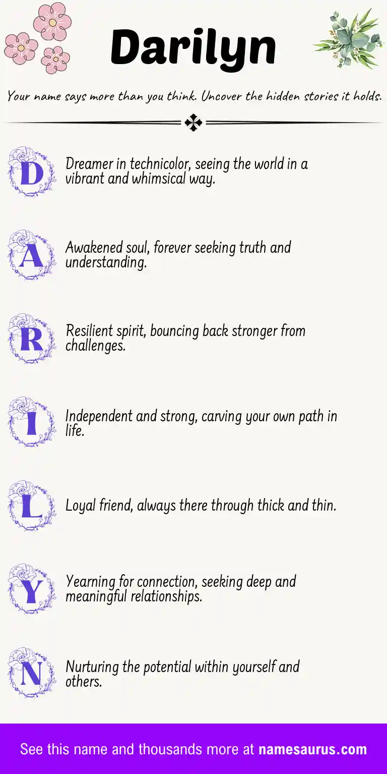 Acrostic poem about Darilyn.
