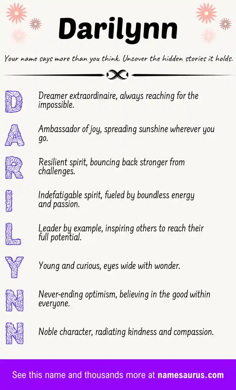 Acrostic poem about Darilynn.