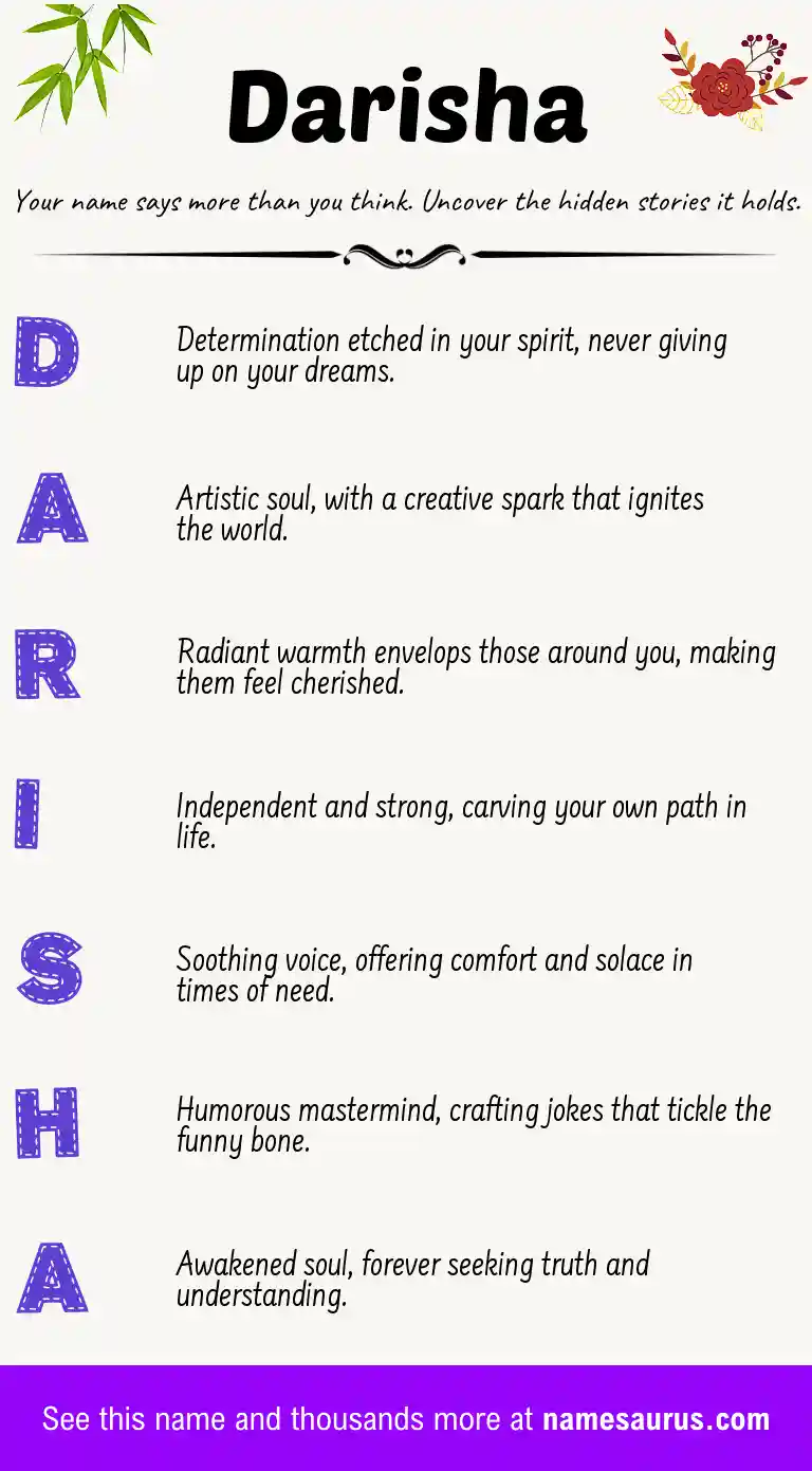 Acrostic poem about Darisha.