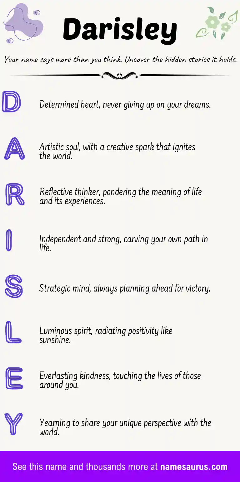 Acrostic poem about Darisley.