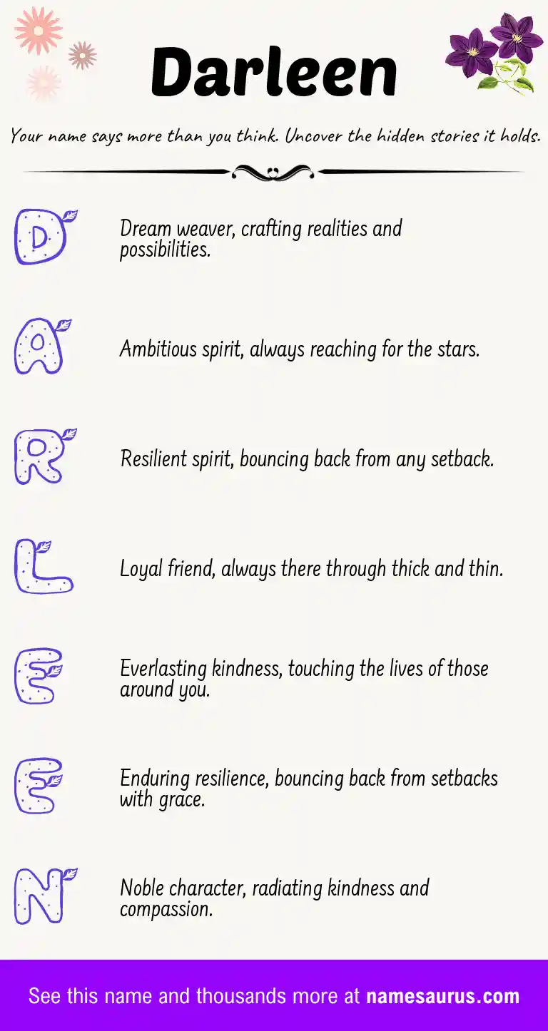 Acrostic poem about Darleen.