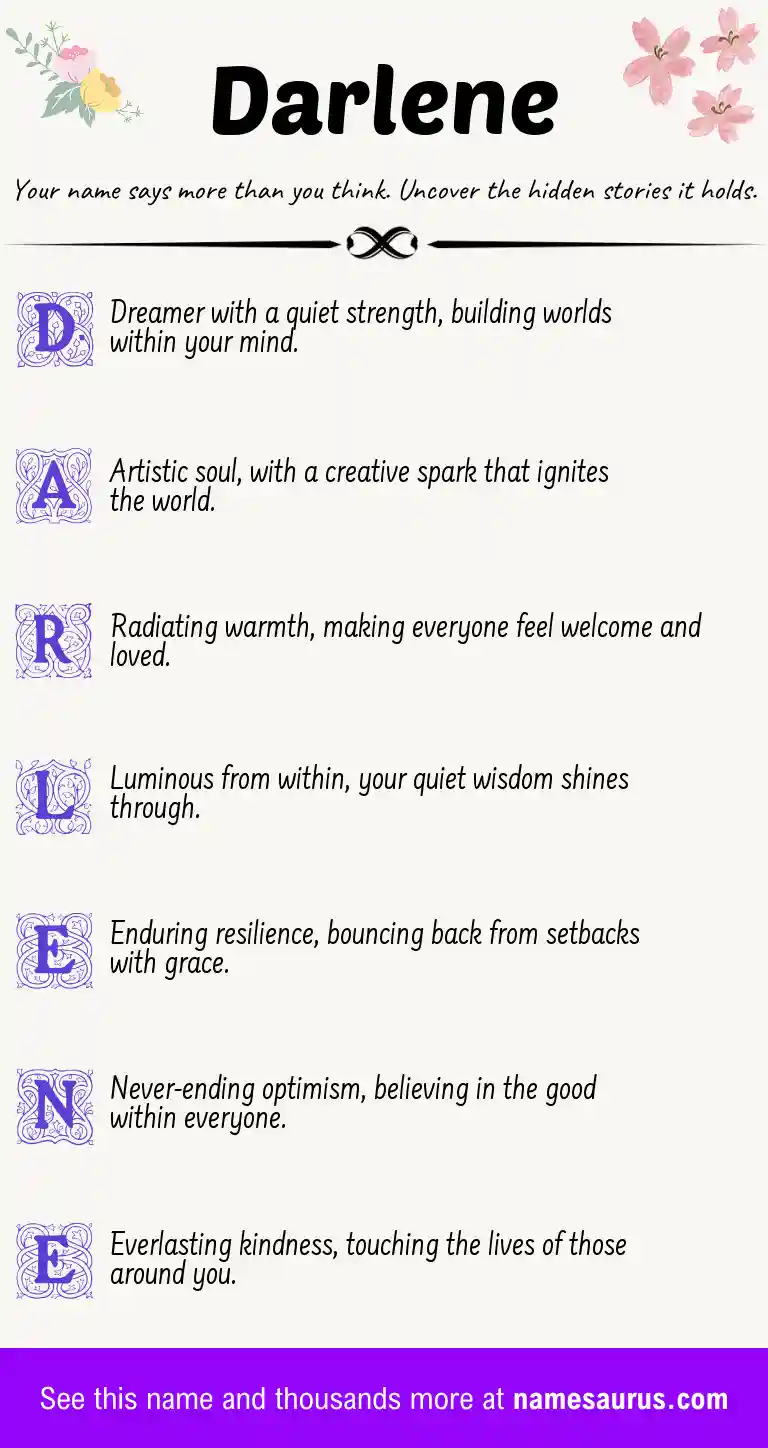 Acrostic poem about Darlene.