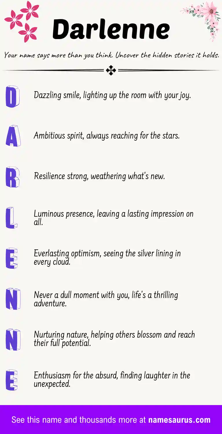 Acrostic poem about Darlenne.