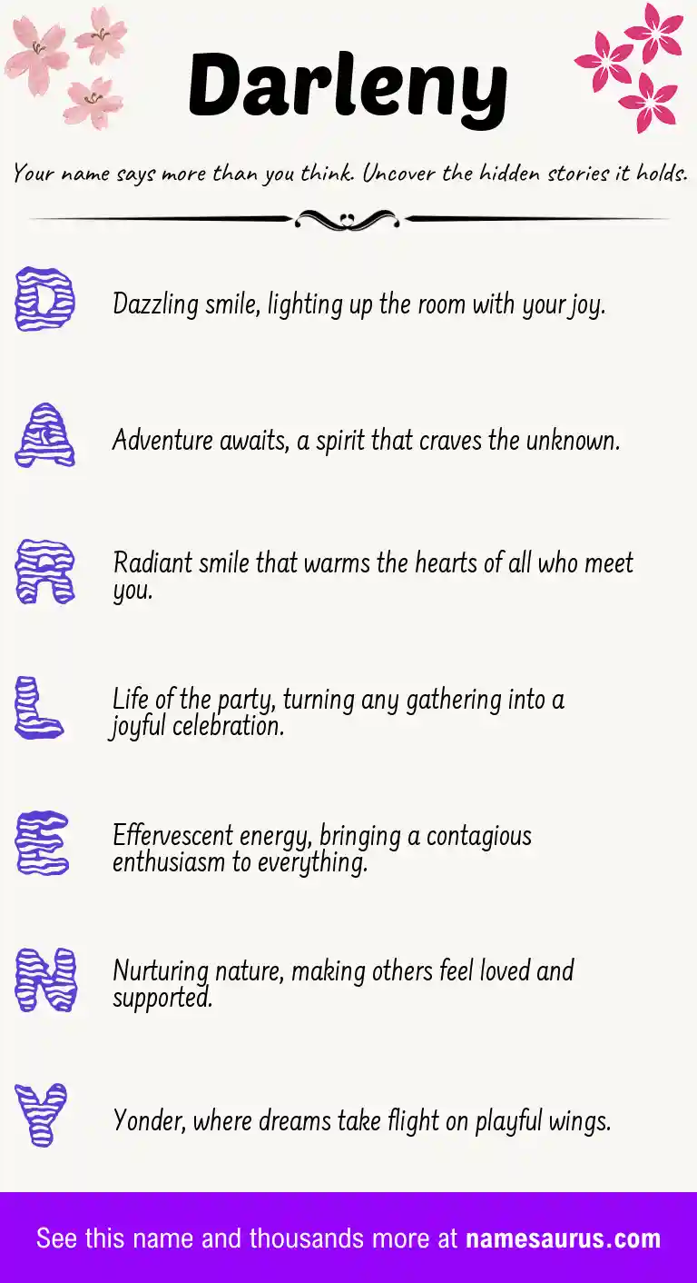 Acrostic poem about Darleny.