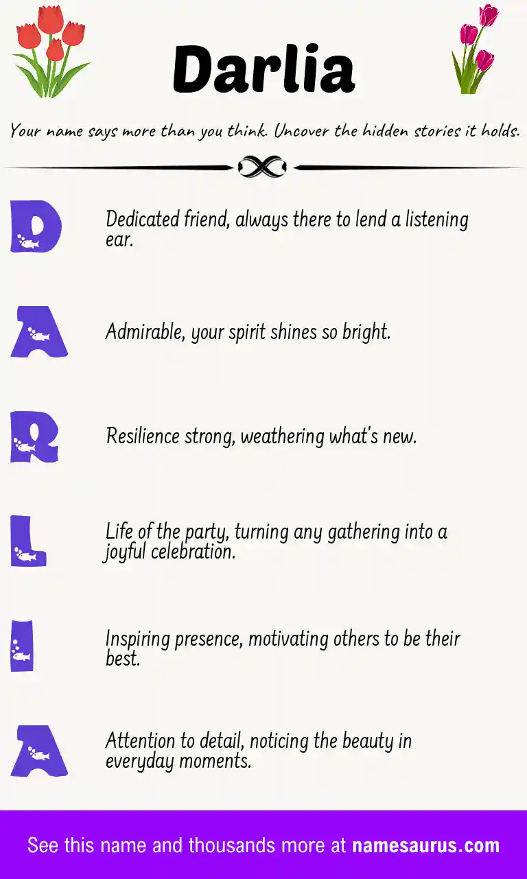 Acrostic poem about Darlia.
