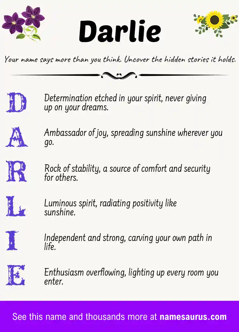 Acrostic poem about Darlie.