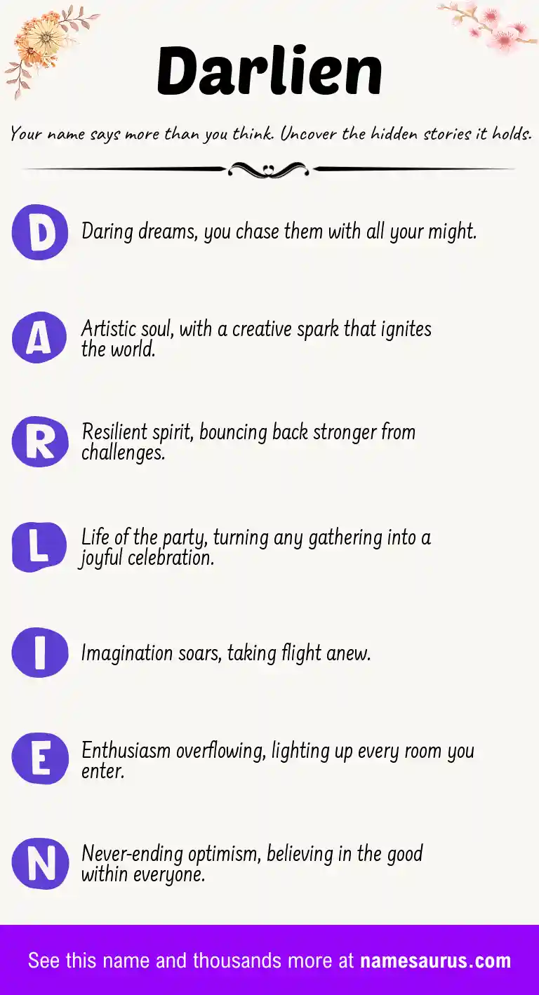 Acrostic poem about Darlien.