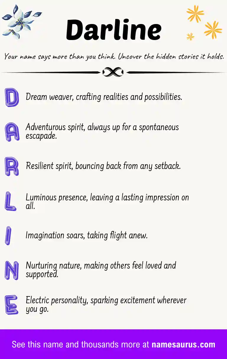 Acrostic poem about Darline.