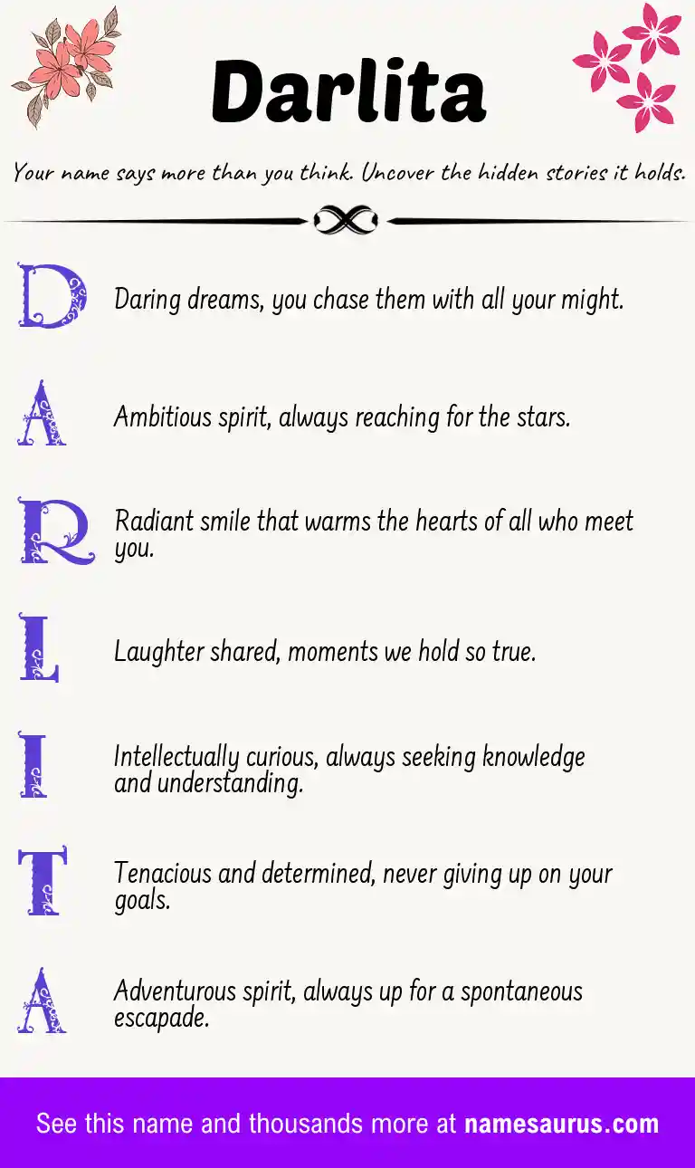 Acrostic poem about Darlita.