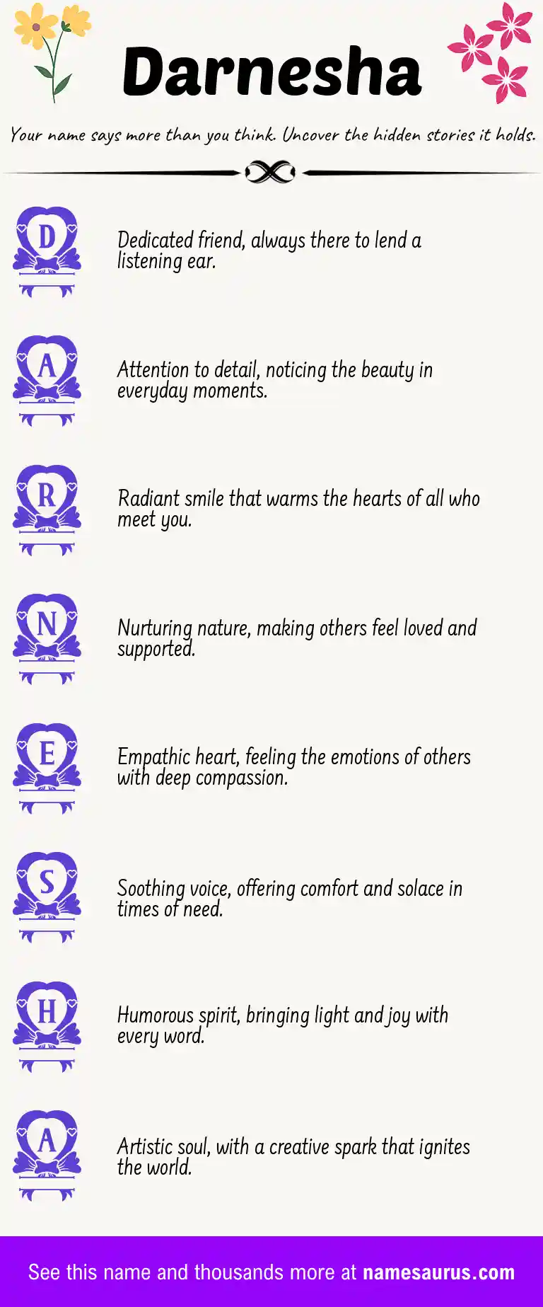 Acrostic poem about Darnesha.