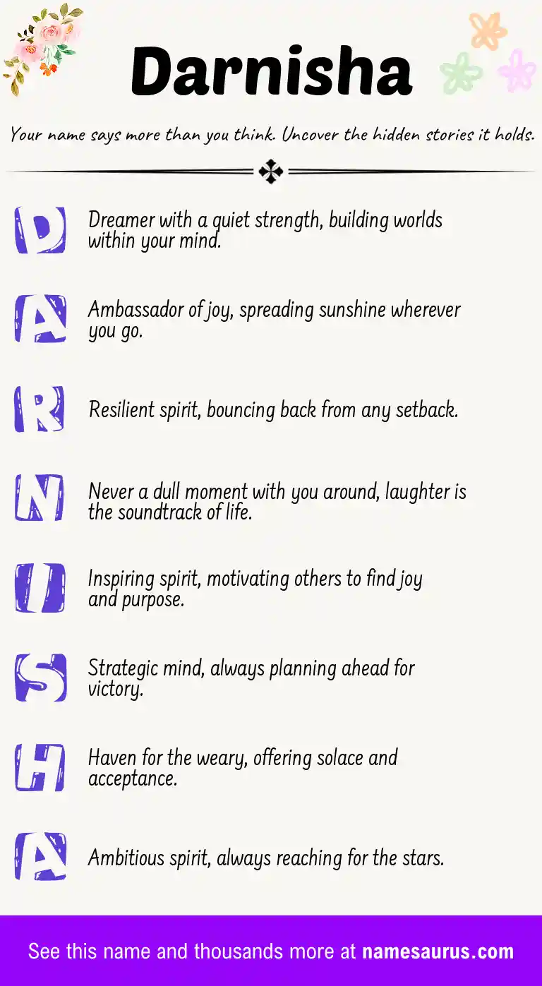 Acrostic poem about Darnisha.