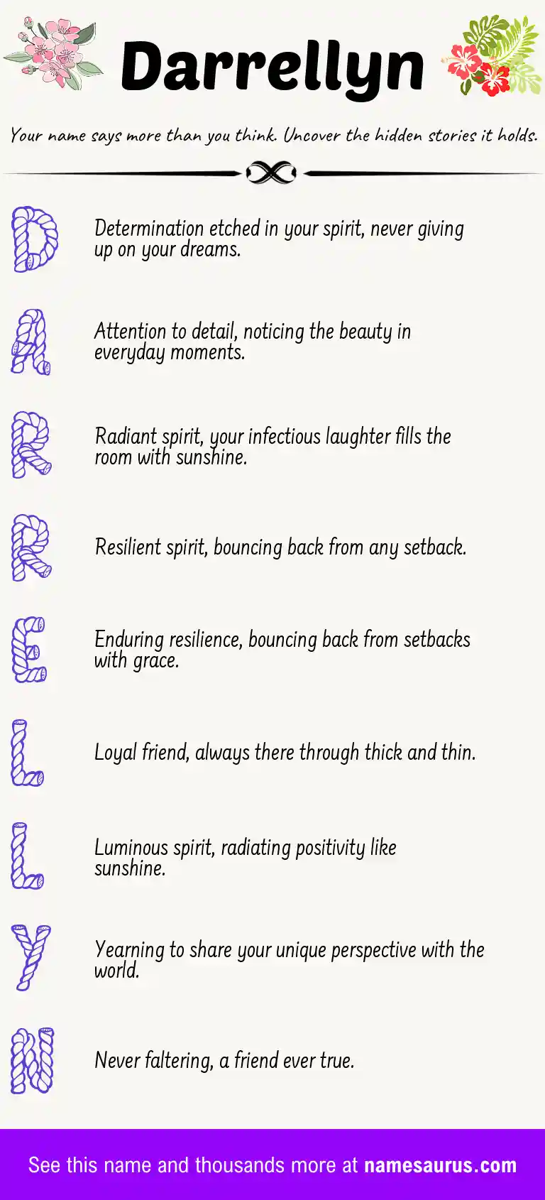 Acrostic poem about Darrellyn.