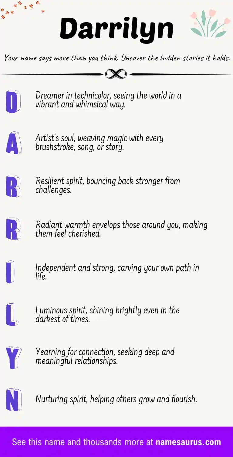 Acrostic poem about Darrilyn.